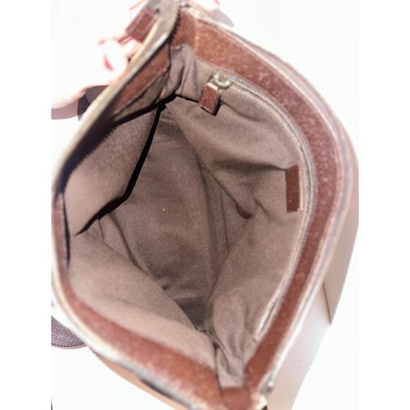 Gucci GG Monogram Canvas Leather Shoulder Bag Made in Italy Authentic Pre-Owned - Picture 12 of 14